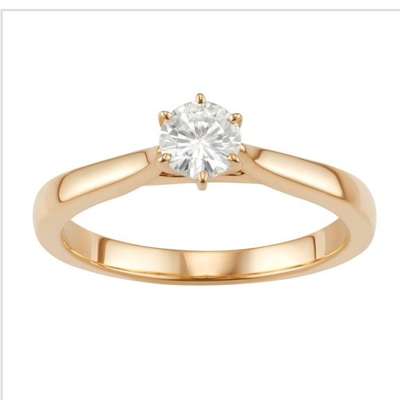 Charles & Colvard 14K GOLD Moissanite Ring - Picture 9 of 10